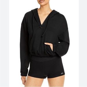 ALO CROP HALF ZIP HOODIE